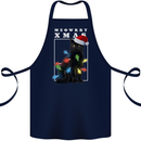 Meowy Christmas Tree Funny Cat Xmas Cotton Apron 100% Organic Navy Blue