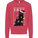 Meowy Christmas Tree Funny Cat Xmas Kids Sweatshirt Jumper Heliconia