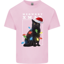 Meowy Christmas Tree Funny Cat Xmas Kids T-Shirt Childrens Light Pink