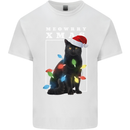 Meowy Christmas Tree Funny Cat Xmas Kids T-Shirt Childrens White