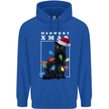 Meowy Christmas Tree Funny Cat Xmas Mens 80% Cotton Hoodie Royal Blue