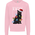 Meowy Christmas Tree Funny Cat Xmas Mens Sweatshirt Jumper Light Pink
