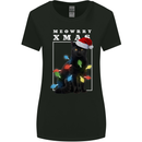 Meowy Christmas Tree Funny Cat Xmas Womens Wider Cut T-Shirt Black