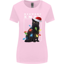 Meowy Christmas Tree Funny Cat Xmas Womens Wider Cut T-Shirt Light Pink