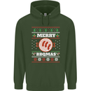 Merry BBQMAS Funny Christmas BBQ Xmas Childrens Kids Hoodie Forest Green