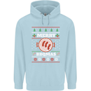 Merry BBQMAS Funny Christmas BBQ Xmas Childrens Kids Hoodie Light Blue
