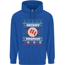 Merry BBQMAS Funny Christmas BBQ Xmas Childrens Kids Hoodie Royal Blue