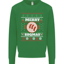 Merry BBQMAS Funny Christmas BBQ Xmas Kids Sweatshirt Jumper Irish Green