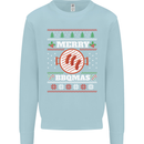 Merry BBQMAS Funny Christmas BBQ Xmas Kids Sweatshirt Jumper Light Blue