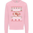 Merry BBQMAS Funny Christmas BBQ Xmas Kids Sweatshirt Jumper Light Pink