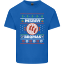 Merry BBQMAS Funny Christmas BBQ Xmas Kids T-Shirt Childrens Royal Blue