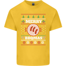 Merry BBQMAS Funny Christmas BBQ Xmas Kids T-Shirt Childrens Yellow