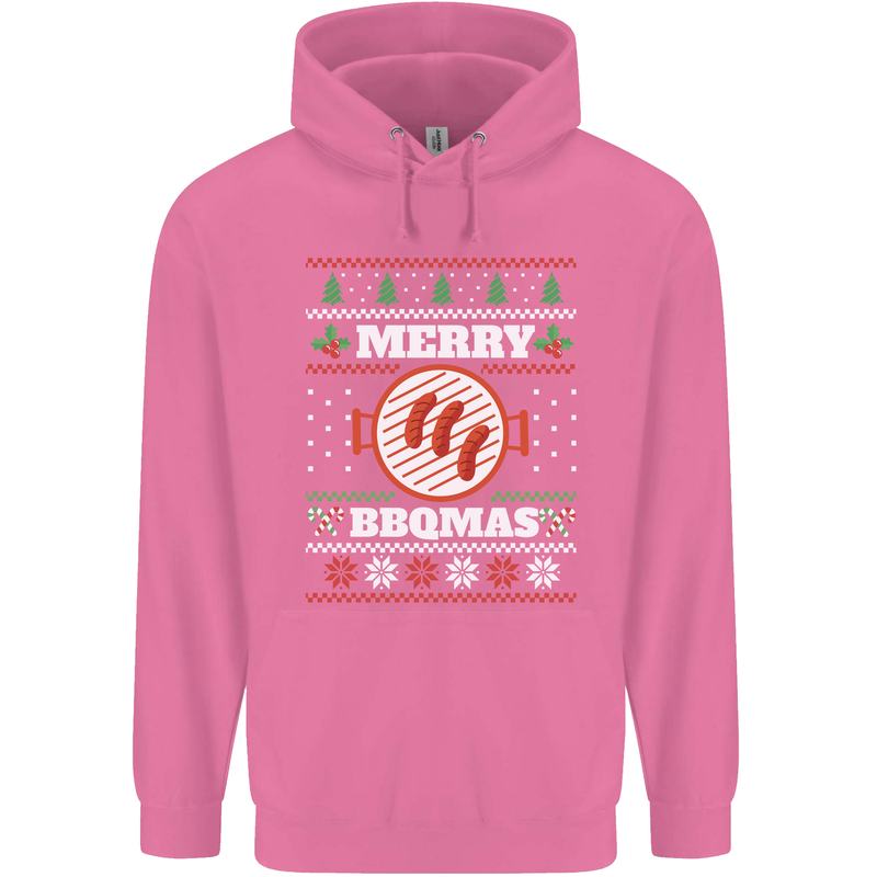 Merry BBQMAS Funny Christmas BBQ Xmas Mens 80% Cotton Hoodie Azelea