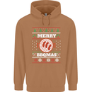 Merry BBQMAS Funny Christmas BBQ Xmas Mens 80% Cotton Hoodie Caramel Latte