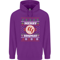 Merry BBQMAS Funny Christmas BBQ Xmas Mens 80% Cotton Hoodie Purple
