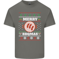 Merry BBQMAS Funny Christmas BBQ Xmas Mens Cotton T-Shirt Tee Top Charcoal