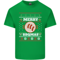 Merry BBQMAS Funny Christmas BBQ Xmas Mens Cotton T-Shirt Tee Top Irish Green
