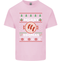 Merry BBQMAS Funny Christmas BBQ Xmas Mens Cotton T-Shirt Tee Top Light Pink