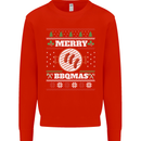 Merry BBQMAS Funny Christmas BBQ Xmas Mens Sweatshirt Jumper Bright Red