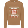 Merry BBQMAS Funny Christmas BBQ Xmas Mens Sweatshirt Jumper Caramel Latte
