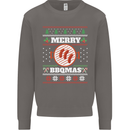 Merry BBQMAS Funny Christmas BBQ Xmas Mens Sweatshirt Jumper Charcoal