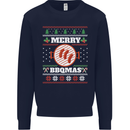 Merry BBQMAS Funny Christmas BBQ Xmas Mens Sweatshirt Jumper Navy Blue