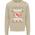 Merry BBQMAS Funny Christmas BBQ Xmas Mens Sweatshirt Jumper Sand