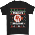 Merry BBQMAS Funny Christmas BBQ Xmas Mens T-Shirt Cotton Gildan Black