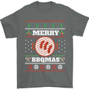 Merry BBQMAS Funny Christmas BBQ Xmas Mens T-Shirt Cotton Gildan Charcoal