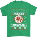 Merry BBQMAS Funny Christmas BBQ Xmas Mens T-Shirt Cotton Gildan Irish Green