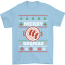 Merry BBQMAS Funny Christmas BBQ Xmas Mens T-Shirt Cotton Gildan Light Blue