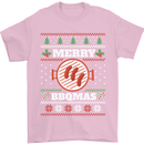 Merry BBQMAS Funny Christmas BBQ Xmas Mens T-Shirt Cotton Gildan Light Pink