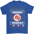 Merry BBQMAS Funny Christmas BBQ Xmas Mens T-Shirt Cotton Gildan Royal Blue