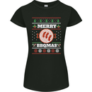 Merry BBQMAS Funny Christmas BBQ Xmas Womens Petite Cut T-Shirt Black