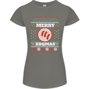 Merry BBQMAS Funny Christmas BBQ Xmas Womens Petite Cut T-Shirt Charcoal