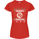 Merry BBQMAS Funny Christmas BBQ Xmas Womens Petite Cut T-Shirt Red