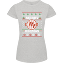 Merry BBQMAS Funny Christmas BBQ Xmas Womens Petite Cut T-Shirt Sports Grey