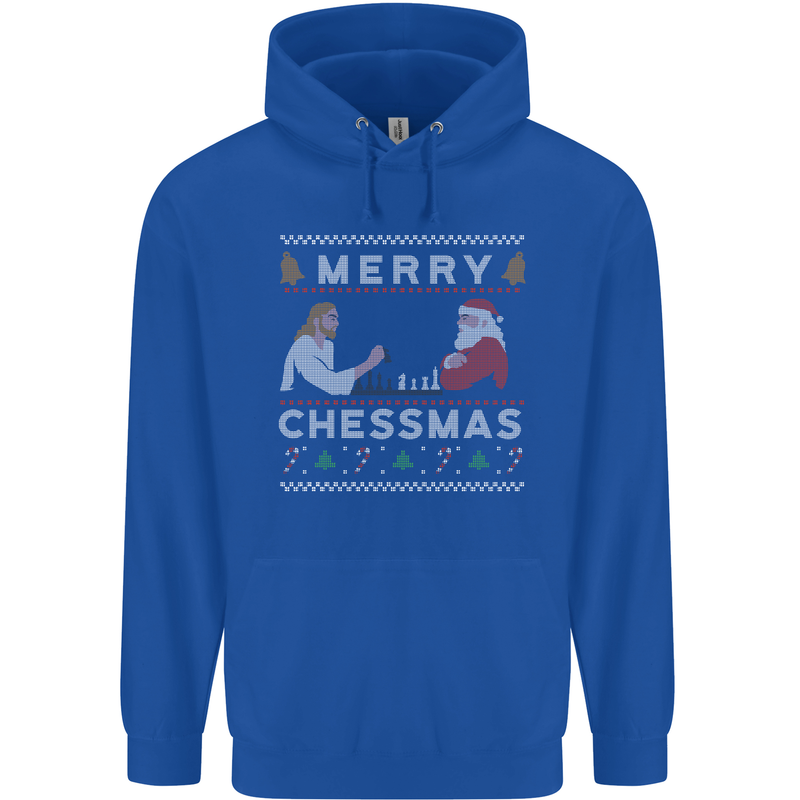 Merry Chessmass Funny Chess Player Childrens Kids Hoodie Royal Blue