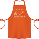 Merry Chessmass Funny Chess Player Cotton Apron 100% Organic Orange