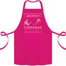 Merry Chessmass Funny Chess Player Cotton Apron 100% Organic Pink