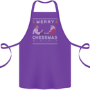 Merry Chessmass Funny Chess Player Cotton Apron 100% Organic Purple