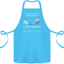 Merry Chessmass Funny Chess Player Cotton Apron 100% Organic Turquoise