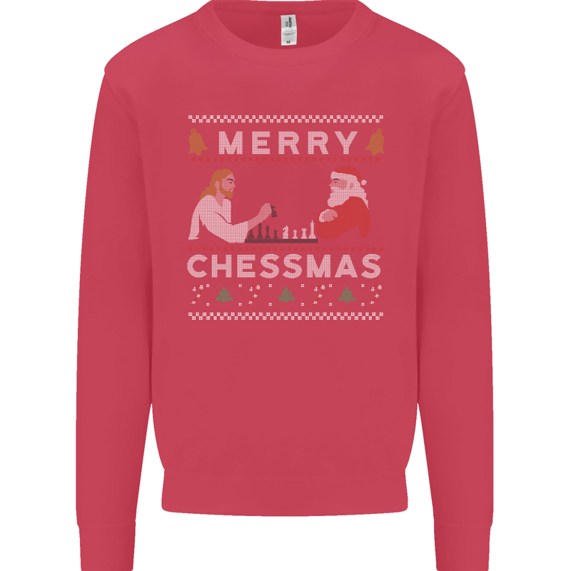 Merry Chessmass Funny Chess Player Kids Sweatshirt Jumper Heliconia