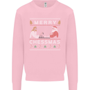 Merry Chessmass Funny Chess Player Kids Sweatshirt Jumper Light Pink