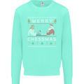 Merry Chessmass Funny Chess Player Kids Sweatshirt Jumper Peppermint
