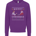 Merry Chessmass Funny Chess Player Kids Sweatshirt Jumper Purple