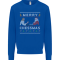 Merry Chessmass Funny Chess Player Kids Sweatshirt Jumper Royal Blue