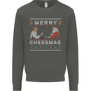 Merry Chessmass Funny Chess Player Kids Sweatshirt Jumper Storm Grey