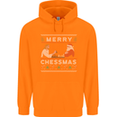 Merry Chessmass Funny Chess Player Mens 80% Cotton Hoodie Orange