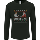 Merry Chessmass Funny Chess Player Mens Long Sleeve T-Shirt Black